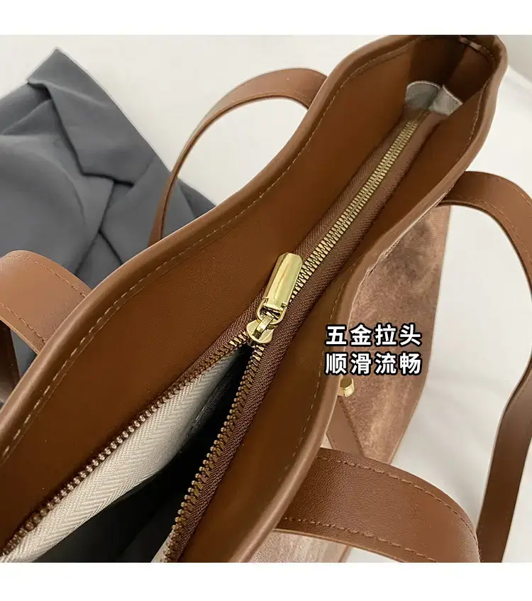 2023 New Light Luxury Tote Bag Women Large Capacity Autumn Winter Commute — feature 4