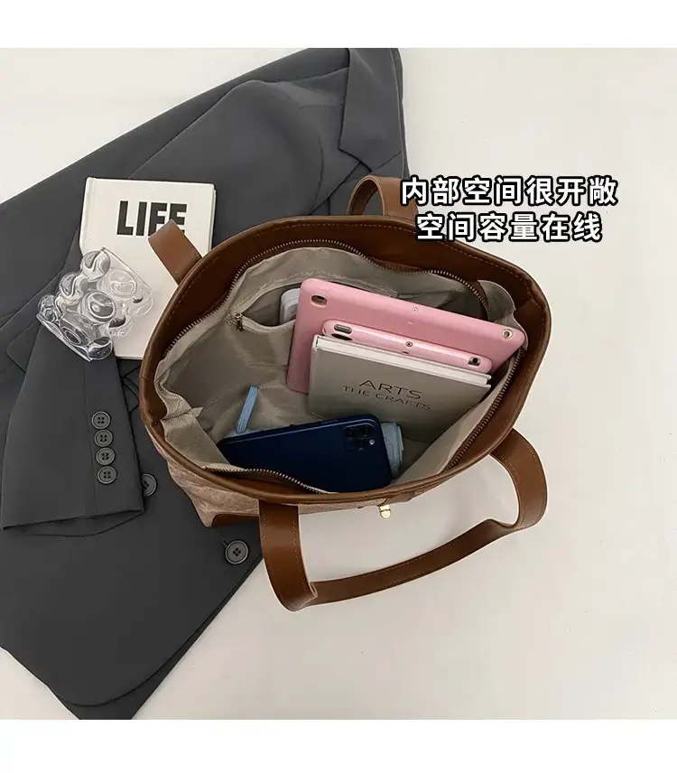 2023 New Light Luxury Tote Bag Women Large Capacity Autumn Winter Commute — feature 5