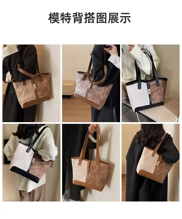 2023 New Light Luxury Tote Bag Women Large Capacity Autumn Winter Commute — feature 6
