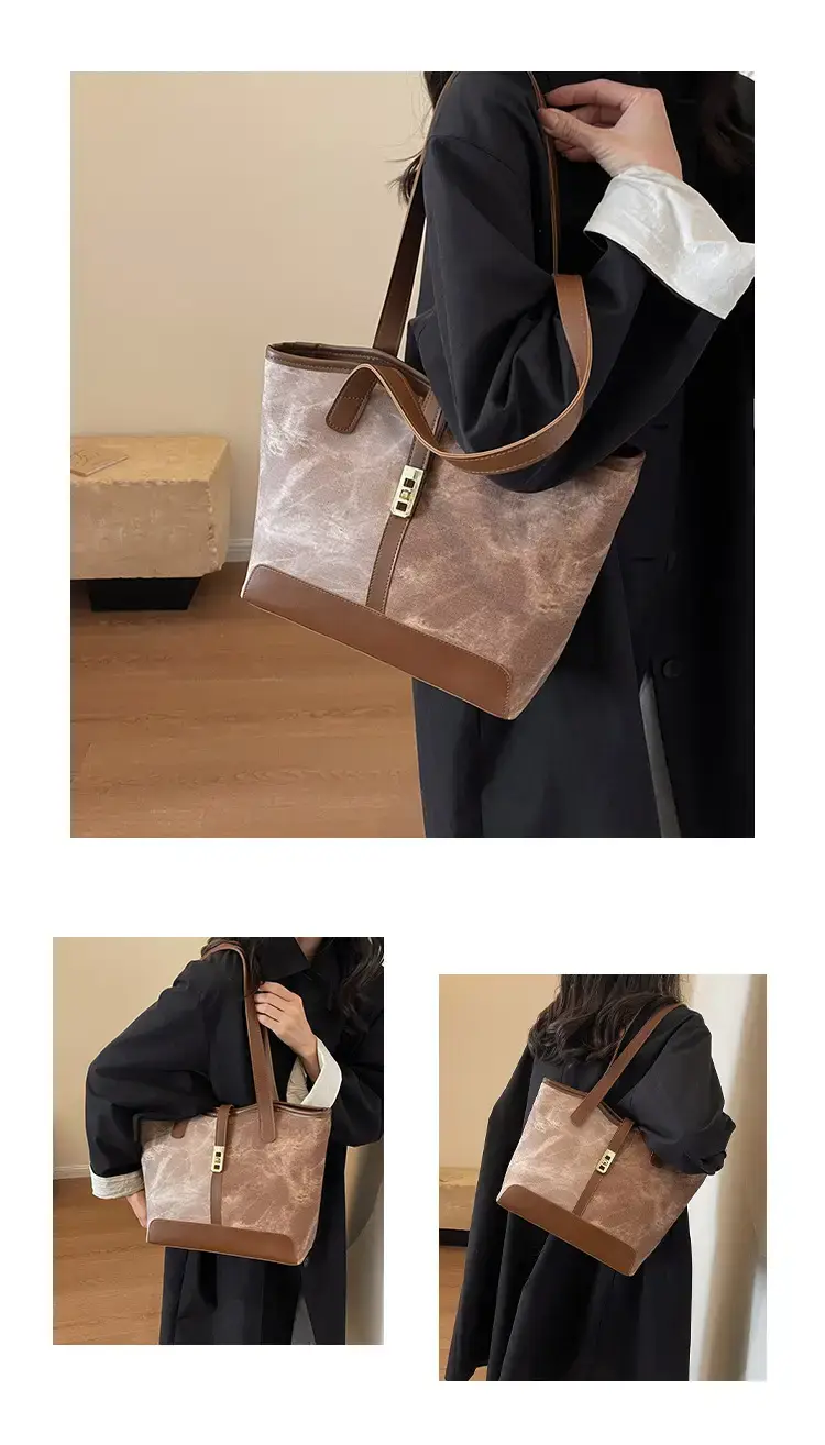 2023 New Light Luxury Tote Bag Women Large Capacity Autumn Winter Commute — feature 7