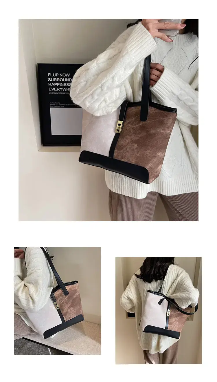 2023 New Light Luxury Tote Bag Women Large Capacity Autumn Winter Commute — feature 8