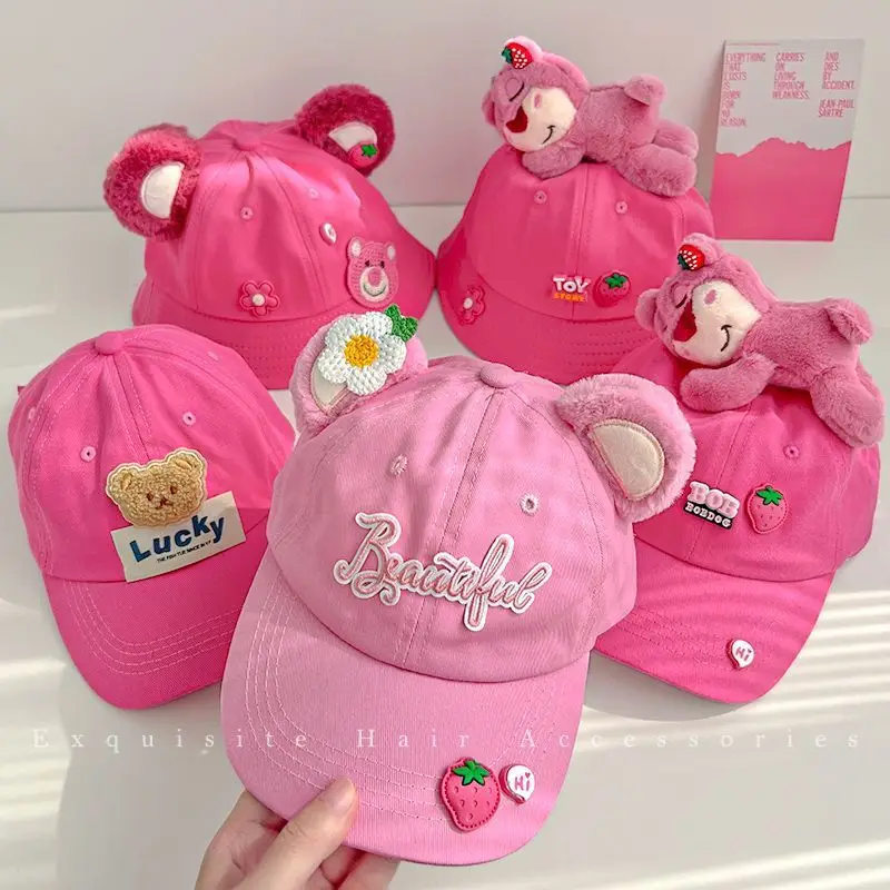 Girls Bear Fisherman Hat Sun Hat Autumn Knitted Wool