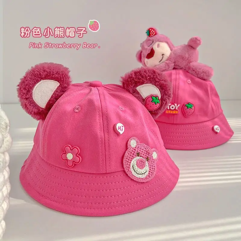 Girls Bear Fisherman Hat Sun Hat Autumn Knitted Wool