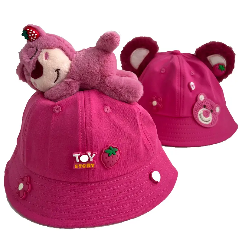 Girls Bear Fisherman Hat Sun Hat Autumn Knitted Wool