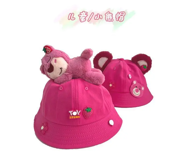 Girls Bear Fisherman Hat Sun Hat Autumn Knitted Wool — feature 19