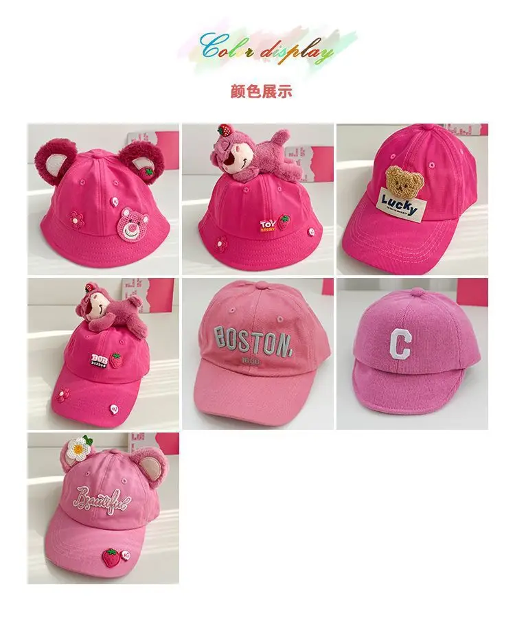 Girls Bear Fisherman Hat Sun Hat Autumn Knitted Wool — feature 22