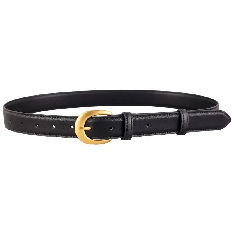 Women Genuine Leather Belt with Gold Buckle 2025 Winter - Image 8