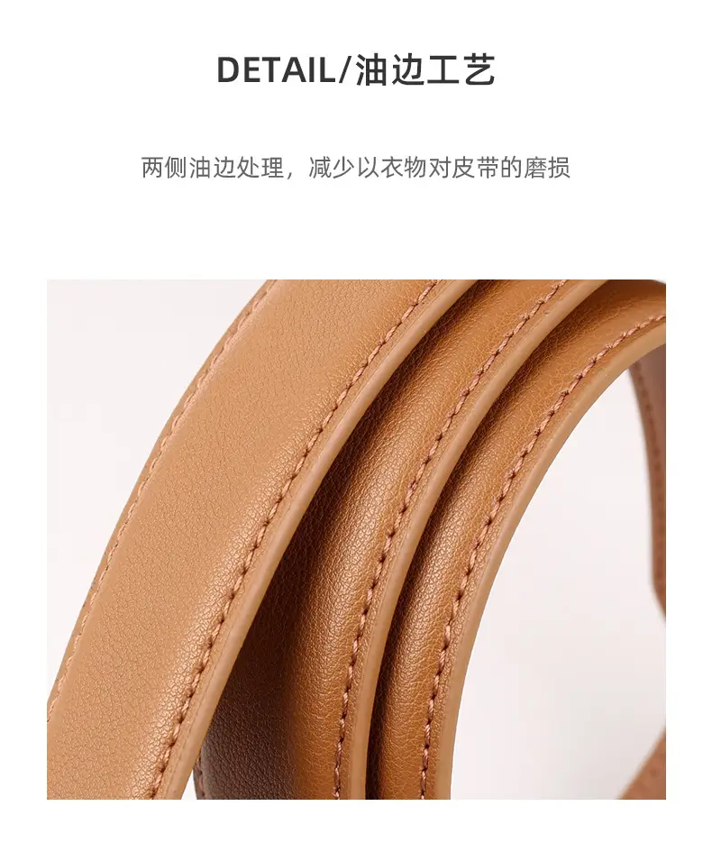 Women Genuine Leather Belt with Gold Buckle 2025 Winter — feature 34