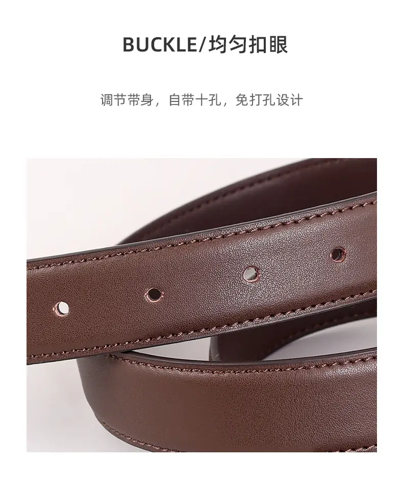 Women Genuine Leather Belt with Gold Buckle 2025 Winter — feature 35