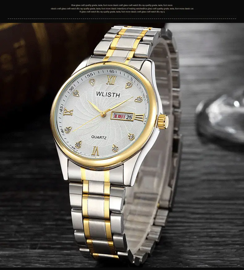Men's Stainless Steel Quartz Watch with Double Calendar — feature 11