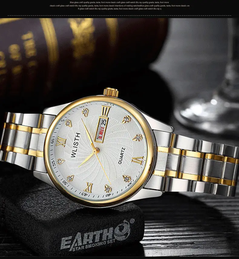 Men's Stainless Steel Quartz Watch with Double Calendar — feature 12