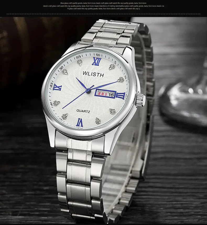 Men's Stainless Steel Quartz Watch with Double Calendar — feature 15