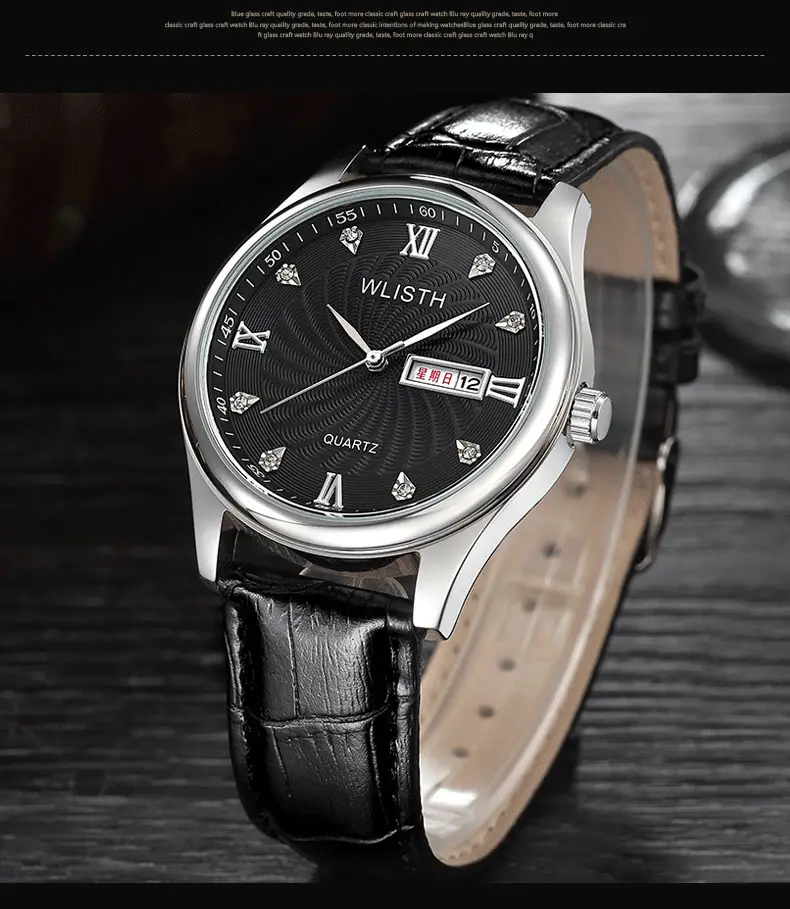 Men's Stainless Steel Quartz Watch with Double Calendar — feature 17