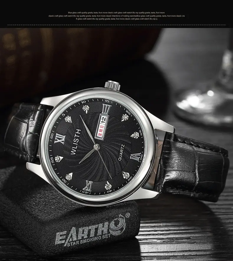 Men's Stainless Steel Quartz Watch with Double Calendar — feature 18