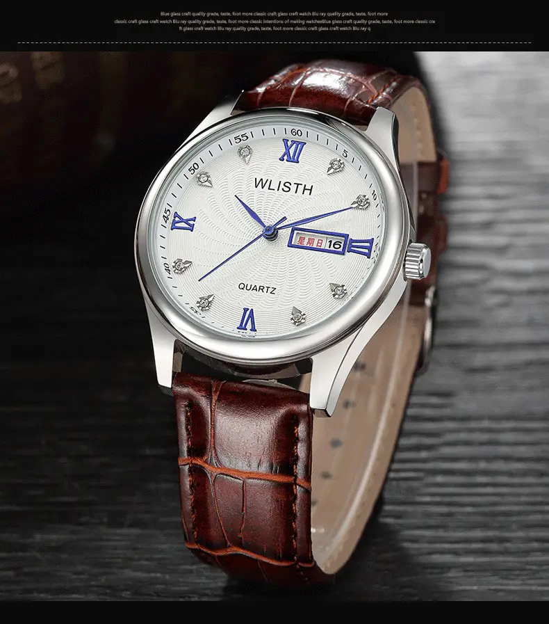 Men's Stainless Steel Quartz Watch with Double Calendar — feature 19