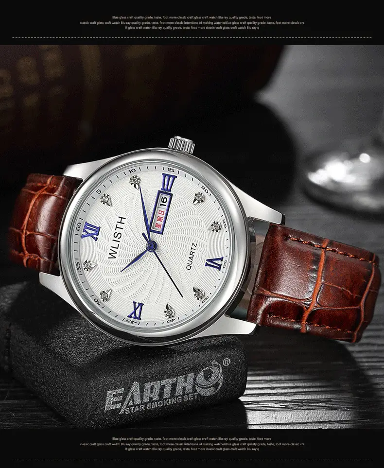 Men's Stainless Steel Quartz Watch with Double Calendar — feature 20
