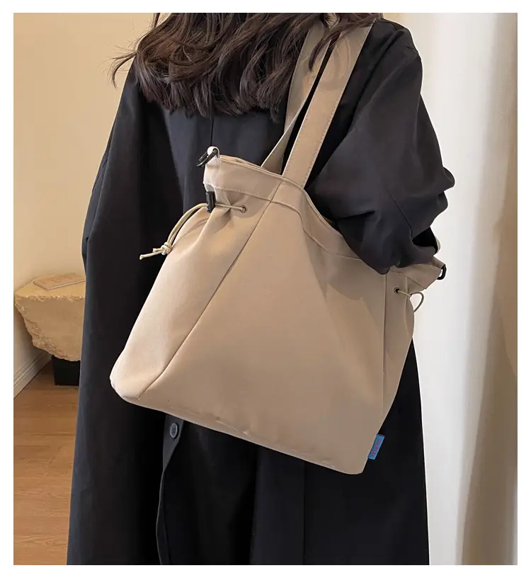 Women Canvas Shoulder Messenger Bag Beige 2023 — feature 1