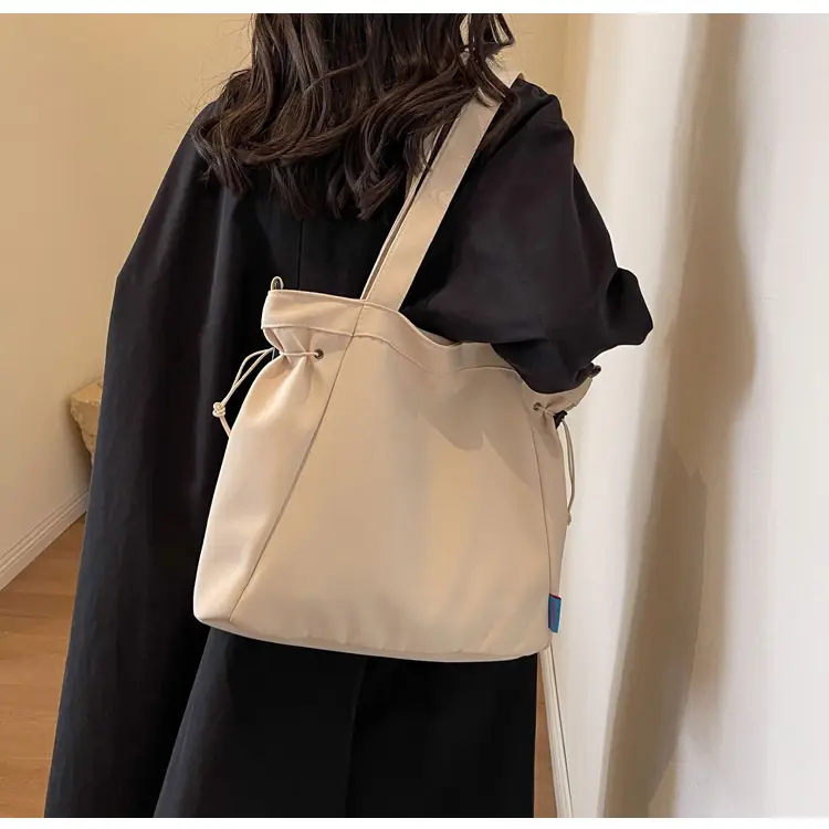 Women Canvas Shoulder Messenger Bag Beige 2023 — feature 16