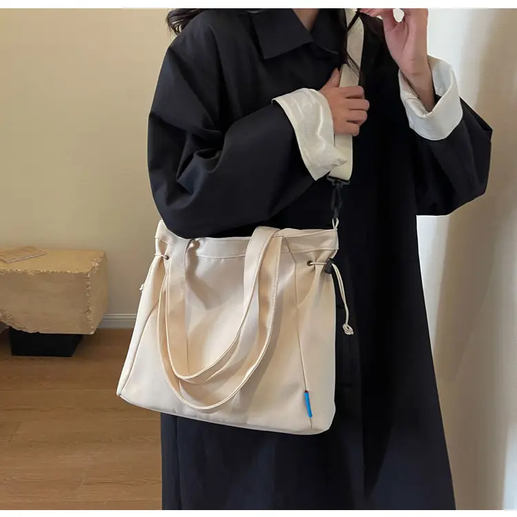 Women Canvas Shoulder Messenger Bag Beige 2023 — feature 23