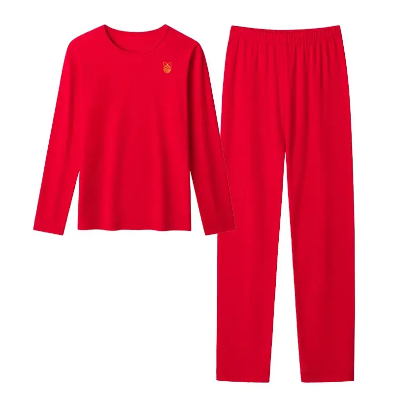 Girls Red Cotton Pajama Set for Girls Big Children - Image 6