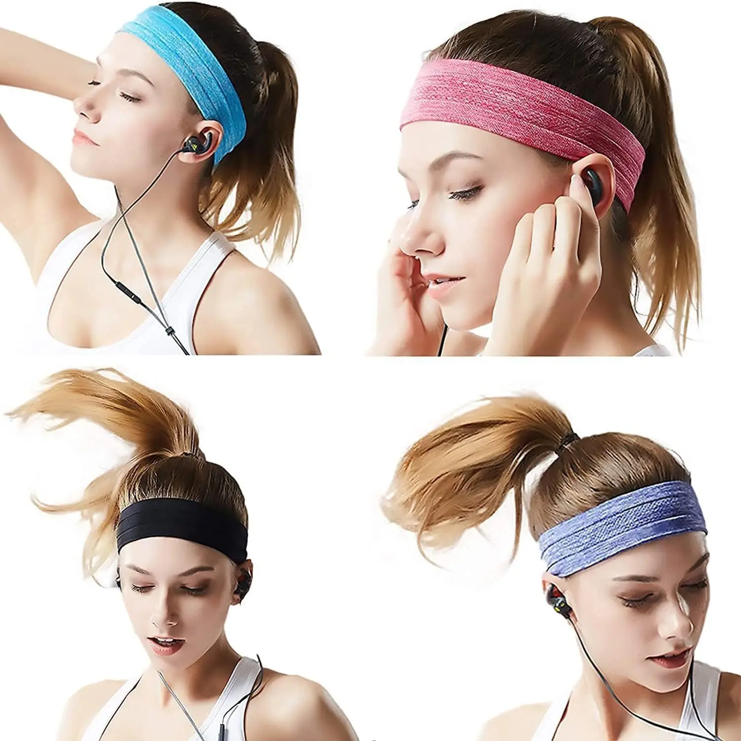 Yoga Hair Band 21.4cm Black Quick-Drying