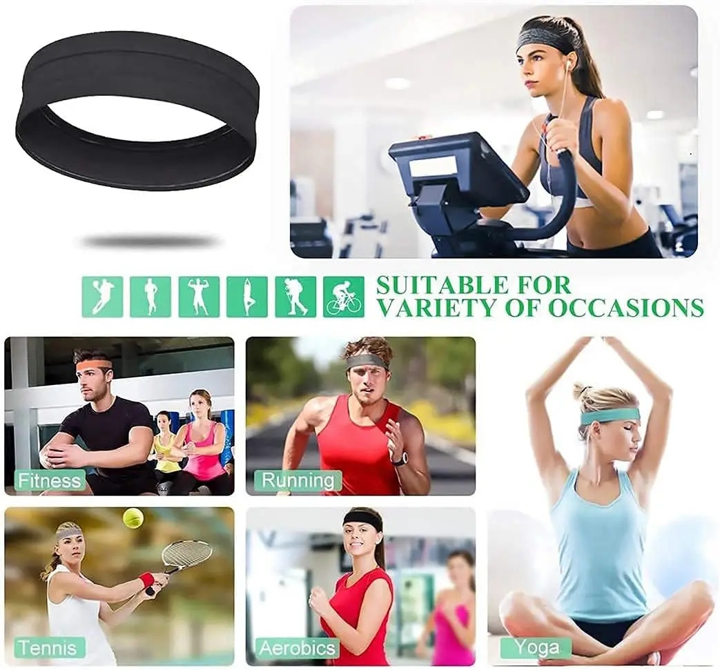 Yoga Hair Band 21.4cm Black Quick-Drying — feature 30