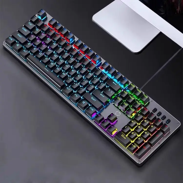 Hp Gk100F Mechanical Keyboard 104 Keys Wired Gaming Keyboard for Laptops and Desktops Lol Blue Switch — feature 4
