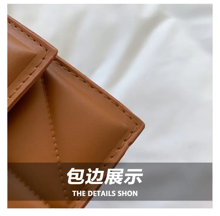 Korean Style Rhombus Chain Embroidered Mini Shoulder Bag — feature 4