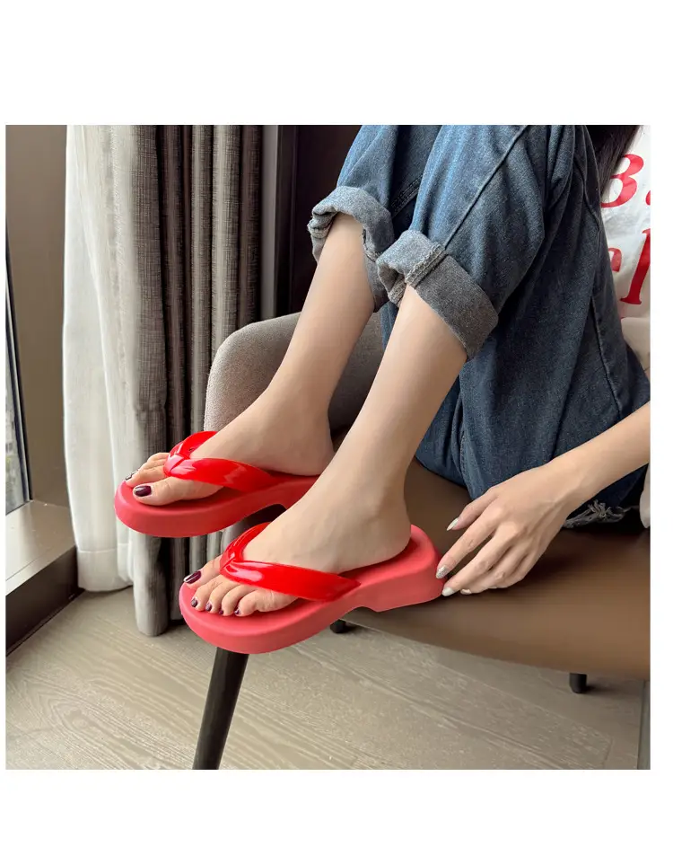 Women's European and American Style Trendy Thick-Soled Soft Eva Flip-Flops for Outdoor Casual Wear, Comfortable Sandals — feature 29