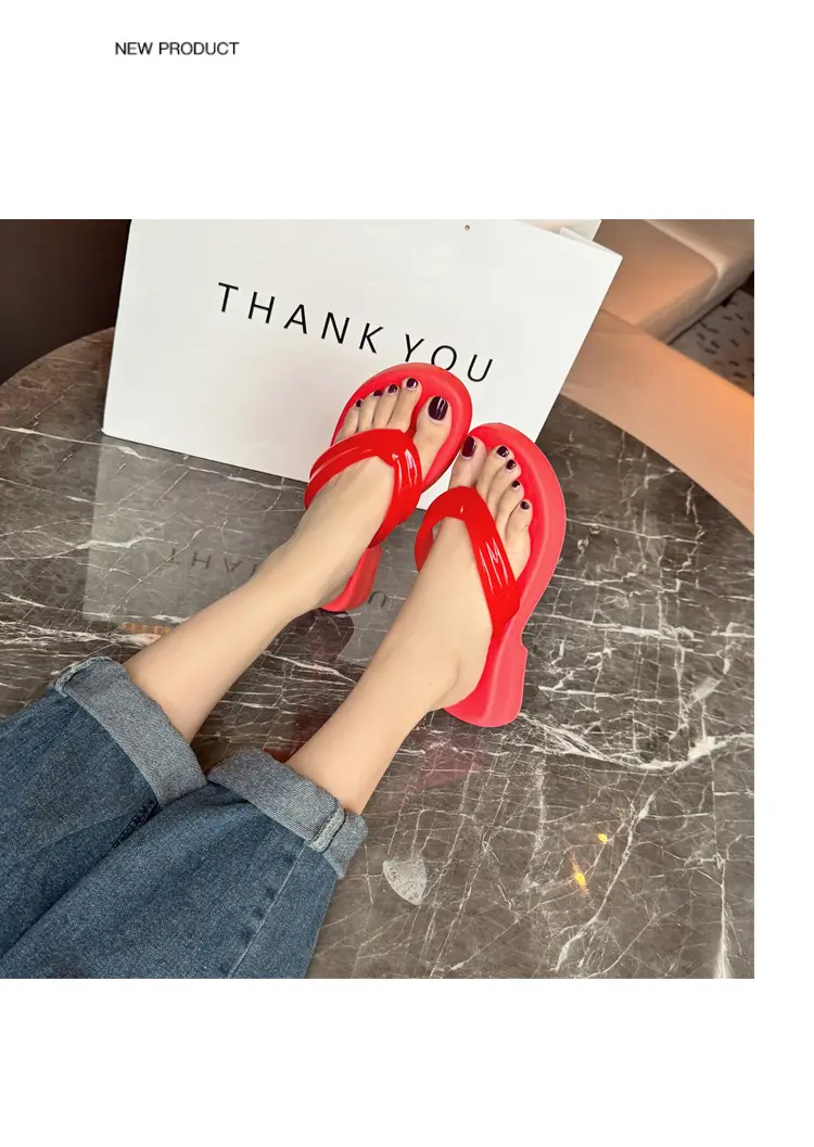 Women's European and American Style Trendy Thick-Soled Soft Eva Flip-Flops for Outdoor Casual Wear, Comfortable Sandals — feature 35
