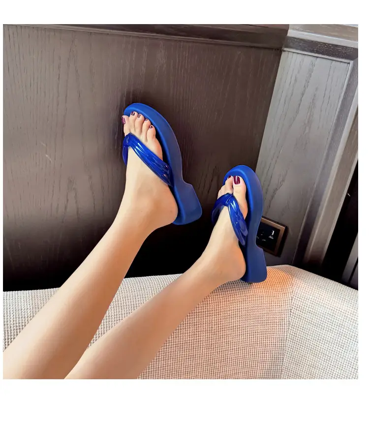 Women's European and American Style Trendy Thick-Soled Soft Eva Flip-Flops for Outdoor Casual Wear, Comfortable Sandals — feature 43