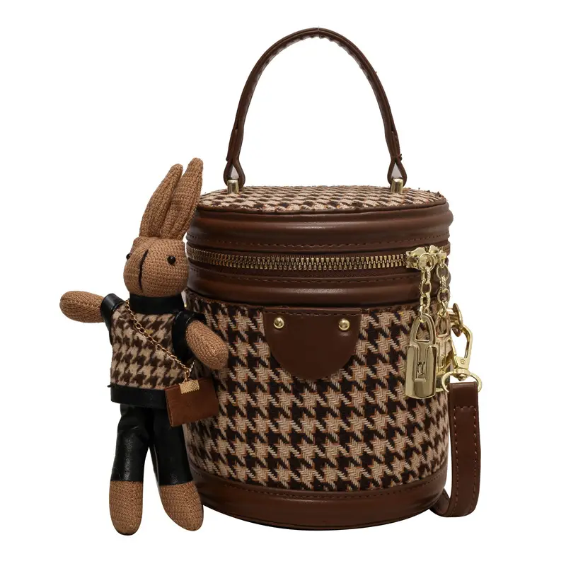 2023 Women's Houndstooth Shoulder Messenger Bag - Image 2