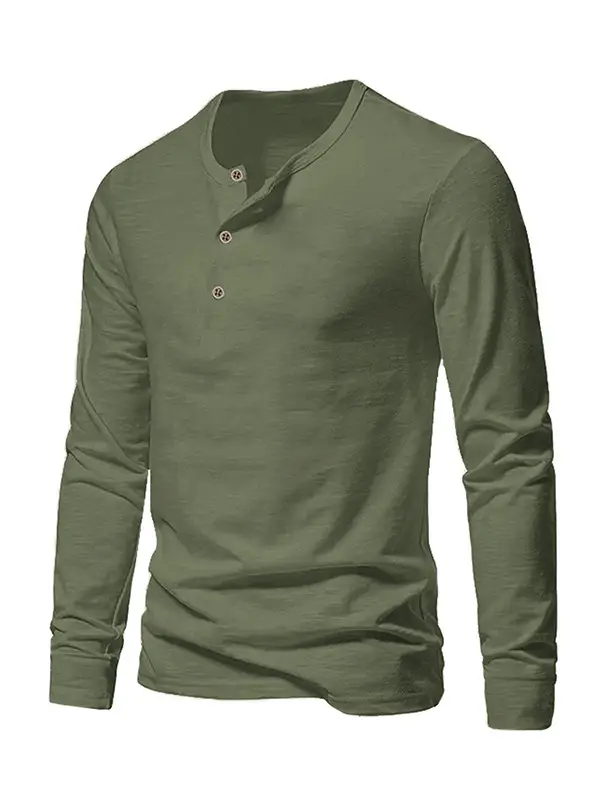 Men's Green Long Sleeve T-Shirt Youth Large