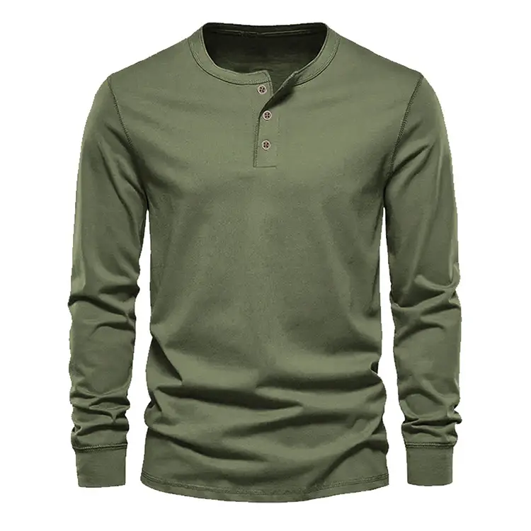 Men's Green Long Sleeve T-Shirt Youth Large — feature 11