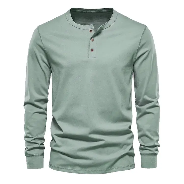Men's Green Long Sleeve T-Shirt Youth Large — feature 26