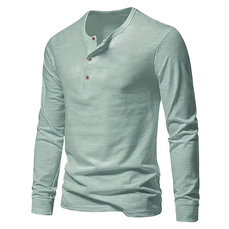 Men's Green Long Sleeve T-Shirt Youth Large — feature 27