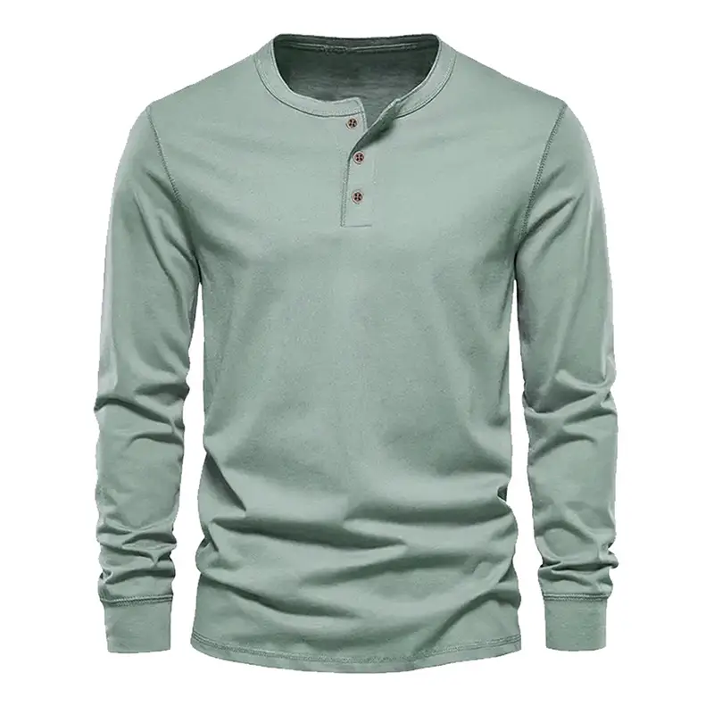 Men's Green Long Sleeve T-Shirt Youth Large
