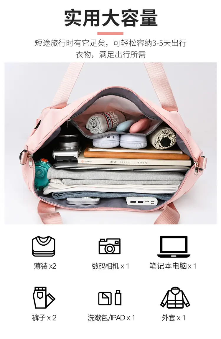 Men's Lightweight Travel Bag Tan One Shoulder — feature 9