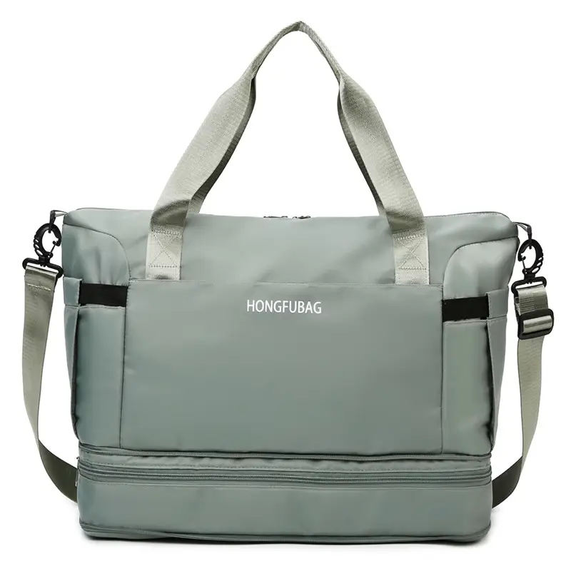 Men's Lightweight Travel Bag Tan One Shoulder - Image 2