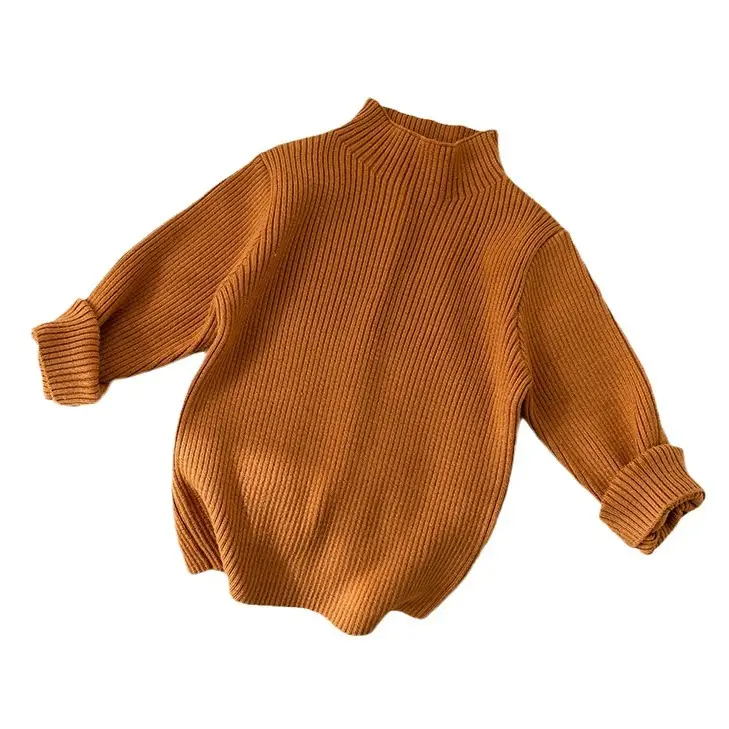 Girls Korean Style Round Neck Sweater White - Image 8
