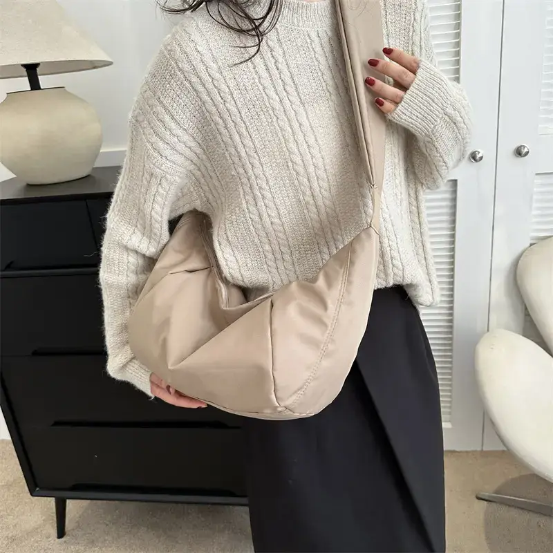 Japanese Casual Shoulder Bag Black Nylon Messenger Style - Image 9