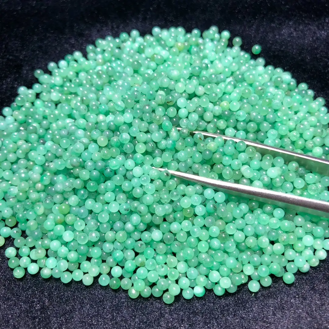 Natural Emerald Green Beads for Jewelry & Crafts - Image 2