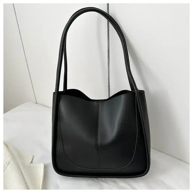 Women Retro Textured Shoulder Tote Bag Beige Winter 2023 — feature 20