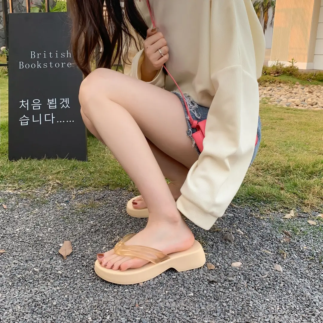 Flat-Soled Outdoor Thick-Soled Slippers, Soft-Soled Black Eva Cross-Border Outdoor Ready-Stock Flip-Flops, Lightweight and Comfortable - Image 7