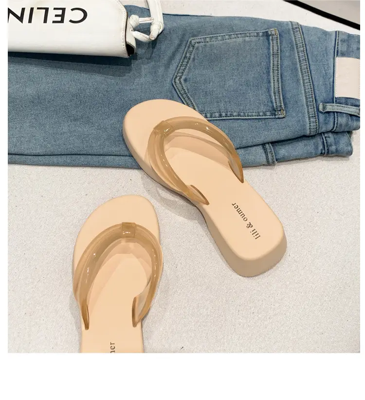 Flat-Soled Outdoor Thick-Soled Slippers, Soft-Soled Black Eva Cross-Border Outdoor Ready-Stock Flip-Flops, Lightweight and Comfortable — feature 38