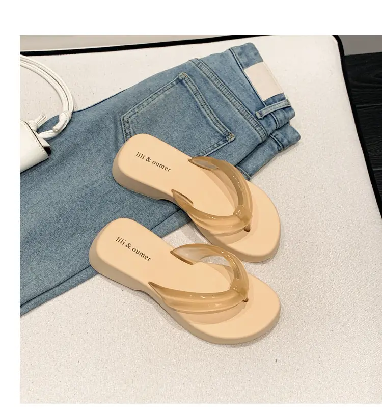 Flat-Soled Outdoor Thick-Soled Slippers, Soft-Soled Black Eva Cross-Border Outdoor Ready-Stock Flip-Flops, Lightweight and Comfortable — feature 40