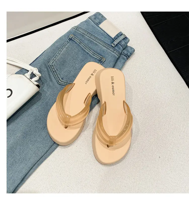 Flat-Soled Outdoor Thick-Soled Slippers, Soft-Soled Black Eva Cross-Border Outdoor Ready-Stock Flip-Flops, Lightweight and Comfortable — feature 41