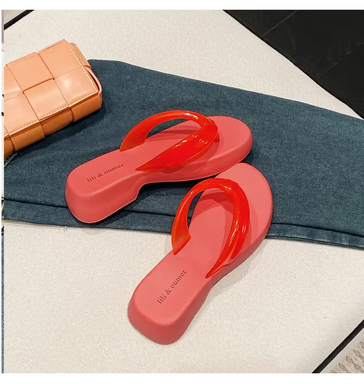 Flat-Soled Outdoor Thick-Soled Slippers, Soft-Soled Black Eva Cross-Border Outdoor Ready-Stock Flip-Flops, Lightweight and Comfortable — feature 45