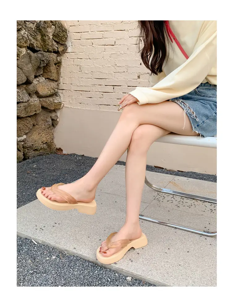 Flat-Soled Outdoor Thick-Soled Slippers, Soft-Soled Black Eva Cross-Border Outdoor Ready-Stock Flip-Flops, Lightweight and Comfortable — feature 9