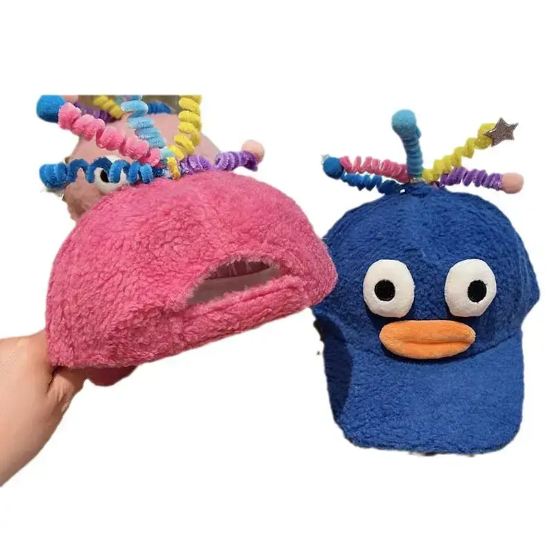 Ugly Plush Clown Cap for Boys Girls Winter Warm